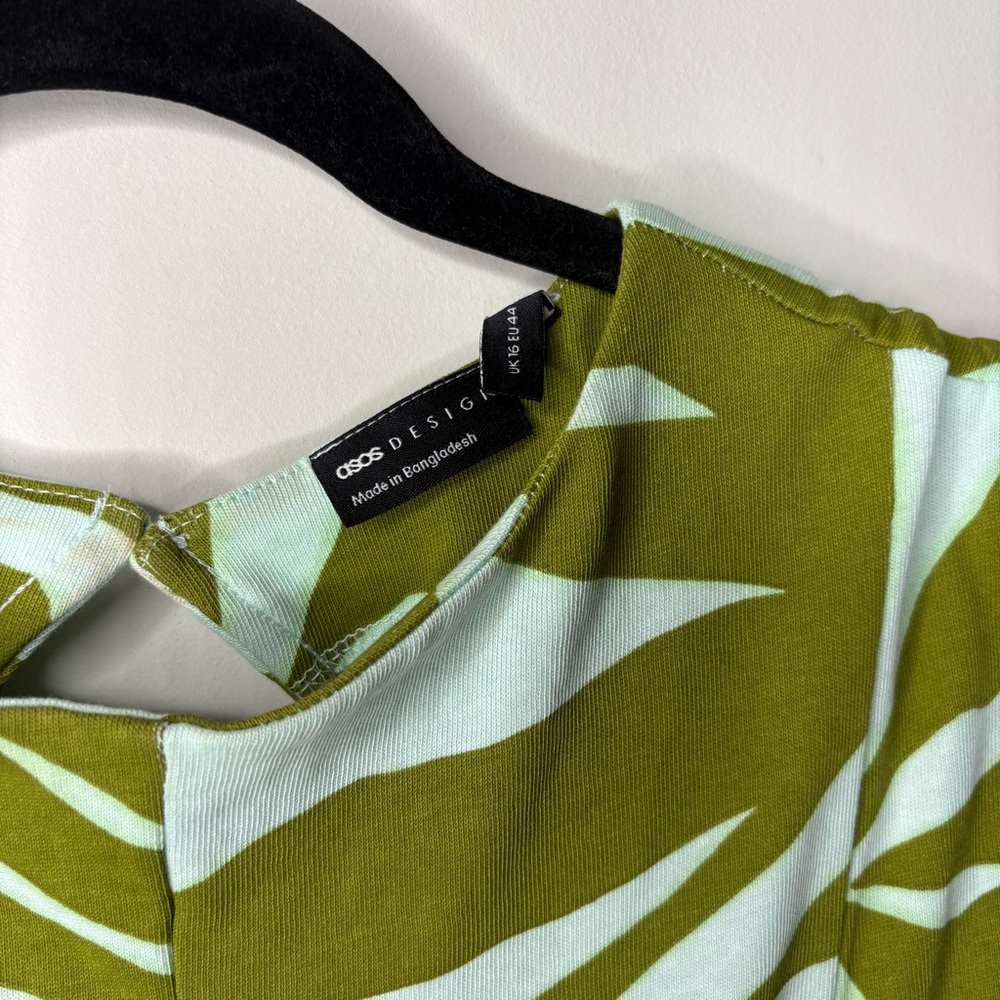 ASOS Design Floral Green Sleeveless Midi Dress - Picture 7 of 8